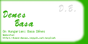 denes basa business card