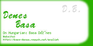 denes basa business card